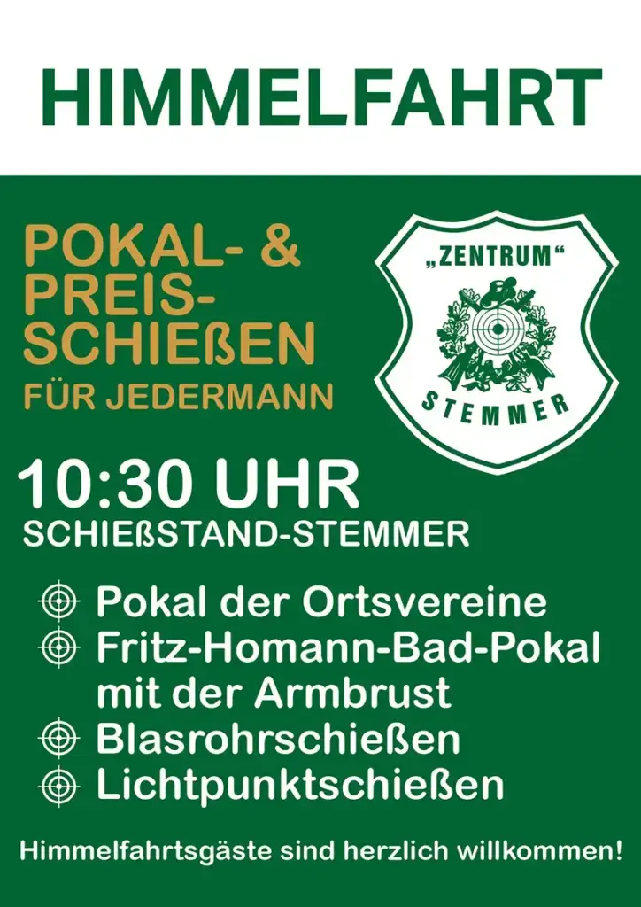 Himmelfahrt Pokal- und Preißschießen für Jedermann